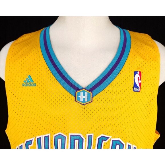 NBA Adidas New Orleans Hornets Chris Paul #3 Swingman Jersey XL Mens Yellow NWT - Picture 3 of 14